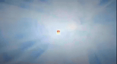 A Painting Of A Mushroom With Flames Coming Out Of It GIF