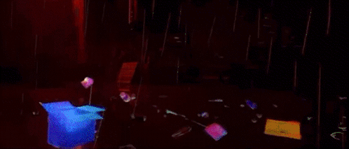 Person Surrounded By Flames Painting GIF