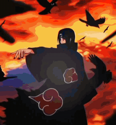 A Painting Of A Person With A Cloud On Their Back Surrounded By Birds GIF