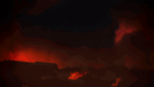 A Painting Of A Person With A Sword In A Red And Black Background GIF