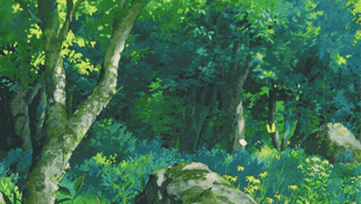 A Painting Of A Rabbit 'S Ears With A Heart In The Middle GIF