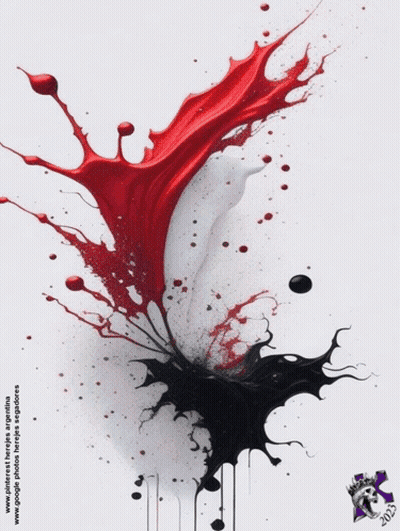 A Painting Of A Red And Black Circle With The Website Www.google.com In The Corner GIF