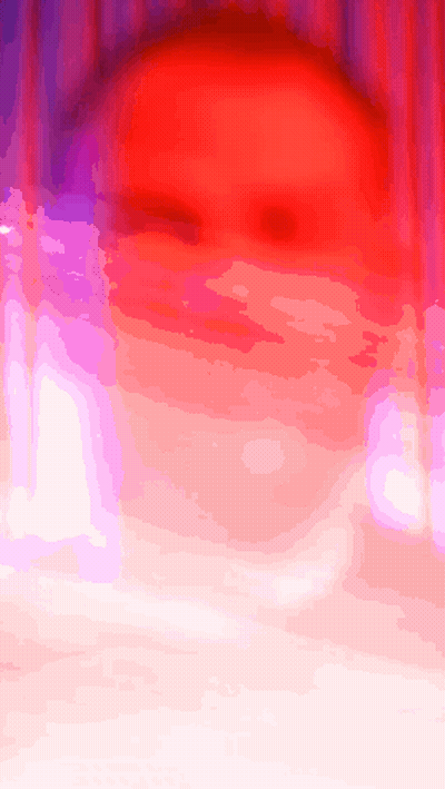 A Painting Of A Red And Purple Background With A White Border GIF