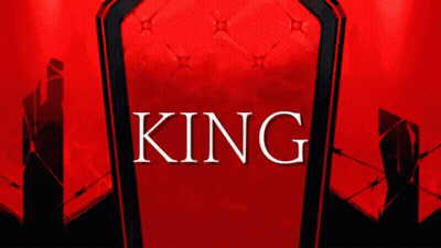 A Painting Of A Red Carpet With A Reflection Of Trees GIF