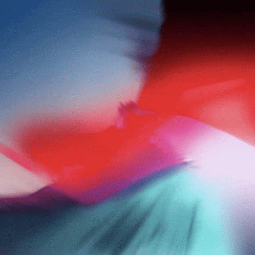 A Painting Of A Red White And Blue Colored Swirl GIF