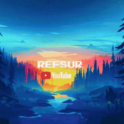 A Painting Of A River Surrounded By Trees With A Youtube Logo In The Background GIF