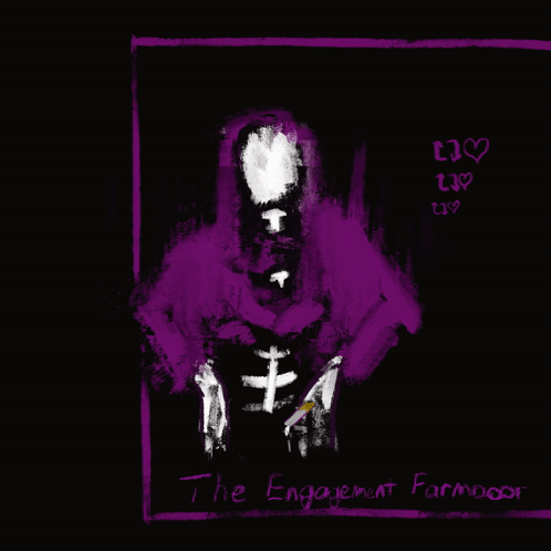 A Painting Of A Skeleton With The Words " The Engagent Farmdoor " Written On The Bottom GIF