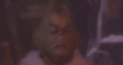 A Painting Of A Sunset With A Large Red Sun Shining Through The Clouds . GIF