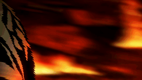 A Painting Of A Tiger 'S Claw Against A Red Background GIF
