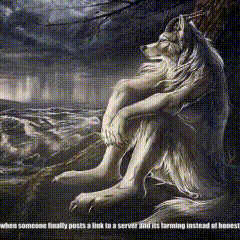 A Painting Of A Wolf Sitting On A Rock GIF