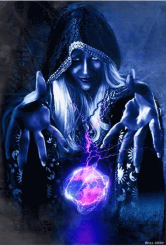 A Painting Of A Woman Holding A Purple Object With The Year 2020 On The Bottom GIF