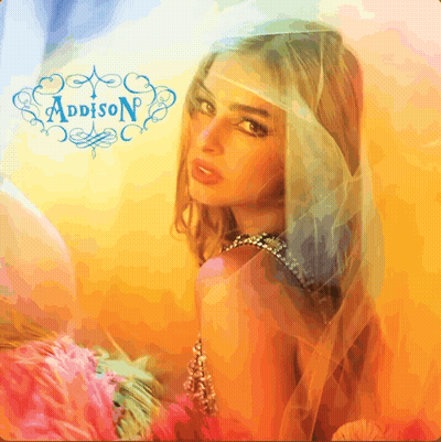 A Painting Of A Woman With The Name Addison GIF