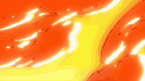 A Painting Of A Yellow And Orange Background With Flames GIF