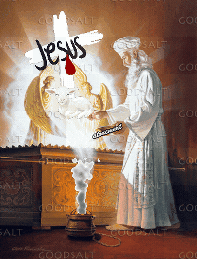 A Painting Of Jesus And A Lamb With The Word Jesus Written On It GIF