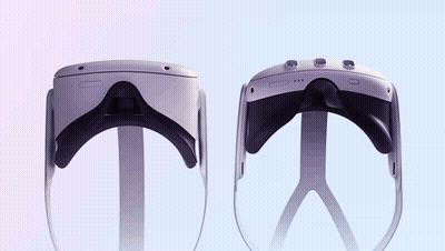 A Pair Of Glasses That Are Floating In The Air On A White Background GIF