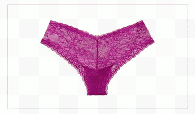 A Pair Of Grey Lace High Waisted Underwear GIF