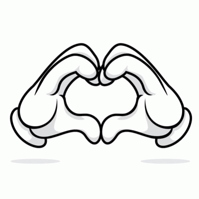A Pair Of Hands Making A Heart Shape With Their Fingers . GIF