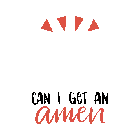 A Pair Of Hands With The Words Can I Get An Amen On Them Sticker