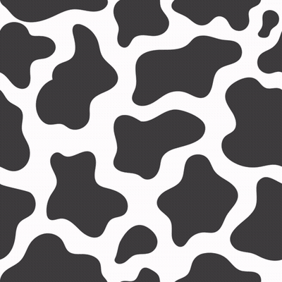 A Pair Of Pink Cowboy Boots And A Pink Hat On A Black And White Cow Print Background GIF