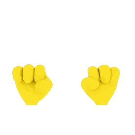 A Pair Of Yellow Hands With A Blue Star Behind Them Sticker