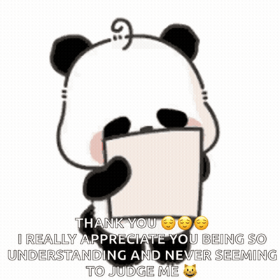 A Panda Bear Is Holding A Card With A Heart On It GIF