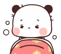 A Panda Bear Is Laying Under A Pink Blanket With Bubbles Around It . Sticker