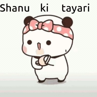 A Panda Bear Is Looking At Himself In A Mirror And Applying Lipstick . GIF