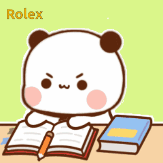 A Panda Bear Is Sitting At A Table With Books And A Pencil GIF