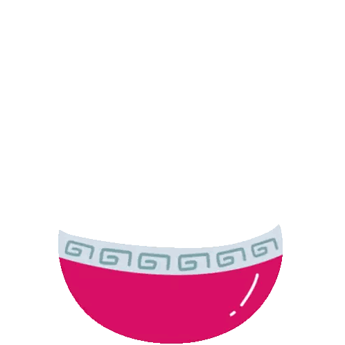 A Panda Bear Is Sitting In A Bowl Of Noodles Sticker
