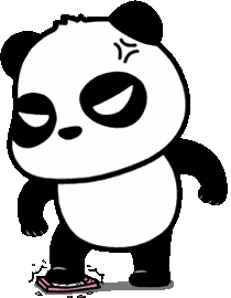 A Panda Bear Is Standing On A Scale With A Very Angry Face . Sticker