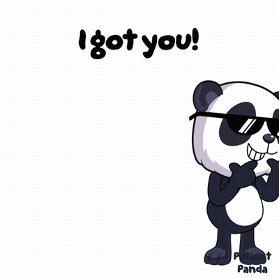 A Panda Bear Wearing Sunglasses Giving A Thumbs Up And Saying I Got You GIF