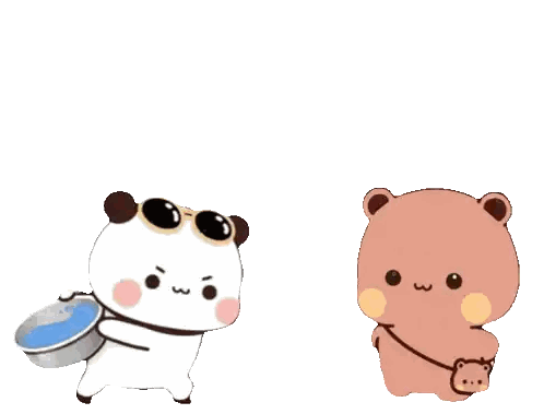 A Panda Bear Wearing Sunglasses Is Holding A Bowl Sticker