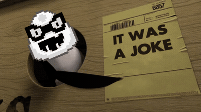 A Paper That Says It Was A Joke Next To A Penguin GIF
