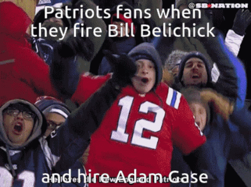 A Patriots Fan Wearing A Jersey With The Number 12 On It GIF