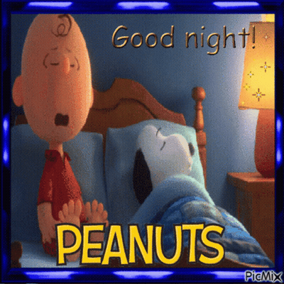 A Peanuts Poster With Charlie Brown And Snoopy GIF