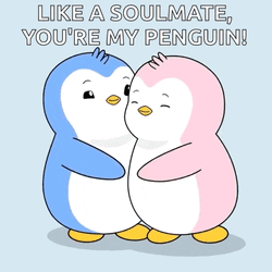 A Peck On The Cheeks Pudgy Penguins GIF