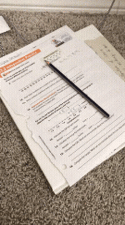A Pencil Is Sitting On Top Of A Piece Of Paper That Says ' A ' On It GIF