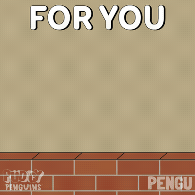 A Penguin Holding A Rose With The Words For You Behind Him GIF