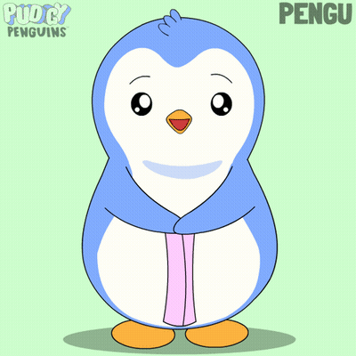 A Penguin Holding A Sign That Says Love On It GIF