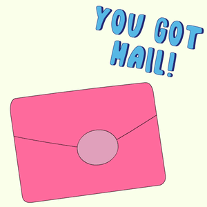 A Penguin In An Envelope With The Words You Got Mail Written On It GIF