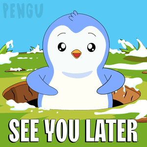 A Penguin Is Coming Out Of A Hole With The Words See You Later Below It GIF