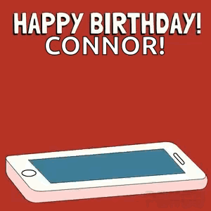 A Penguin Is Holding A Birthday Cake In Front Of A Cell Phone GIF