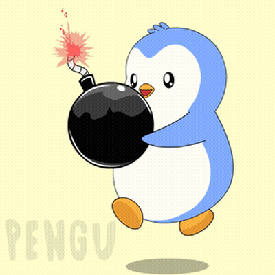 A Penguin Is Holding A Bomb With A Lit Fuse On It GIF