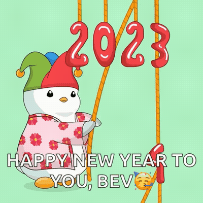 A Penguin Is Holding A Sign That Says Best Is Yet GIF