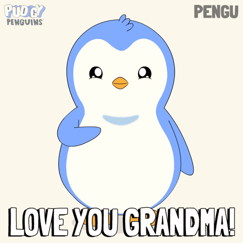 A Penguin Says I Love You Grandma GIF