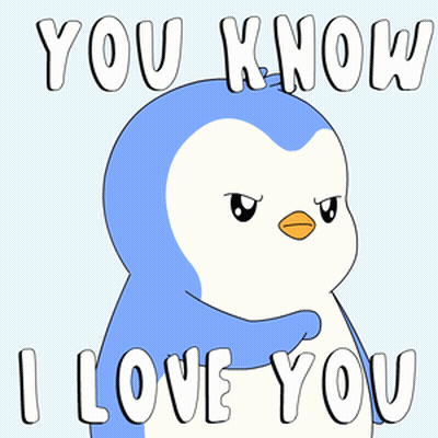 A Penguin Says " You Know I Love You " GIF