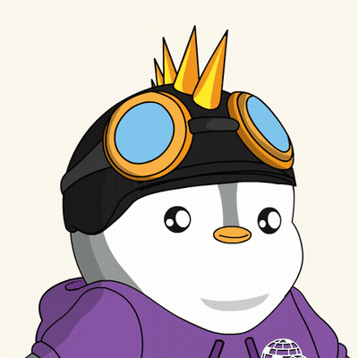 A Penguin Wearing A Helmet And Goggles Has A Crown On His Head GIF