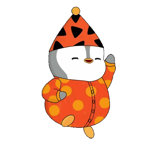 A Penguin Wearing A Party Hat With The Words It 'S My Birthday Sticker