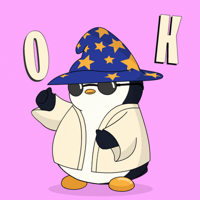 A Penguin Wearing A Wizard Hat And Sunglasses Is Holding A Number 0 GIF