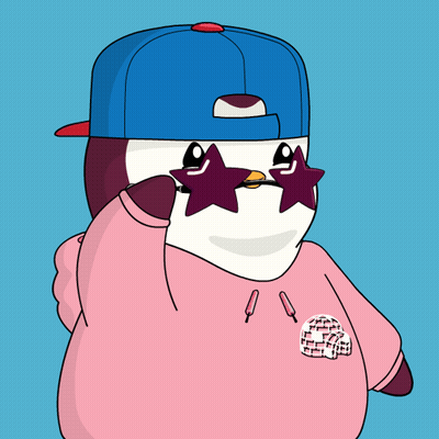A Penguin Wearing Sunglasses And A Hat Has The Letter J On Its Face GIF